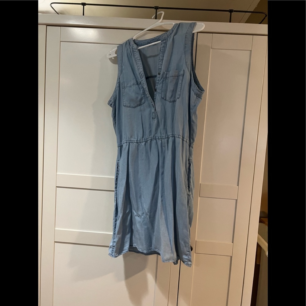 Chambray Dress with Pockets